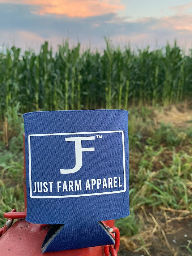 Just Farm Blue Koozie