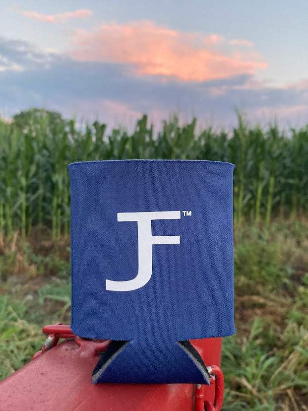 Just Farm Blue Koozie