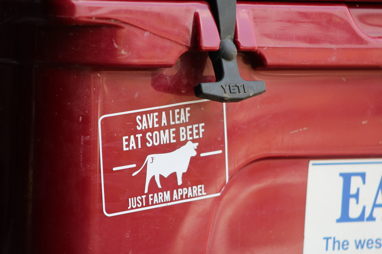 Save A Leaf Eat Some Beef Sticker