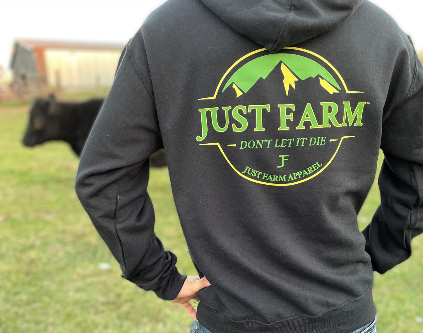 Don't Let It Die Mountain Design Hoodie - Just Farm Apparel